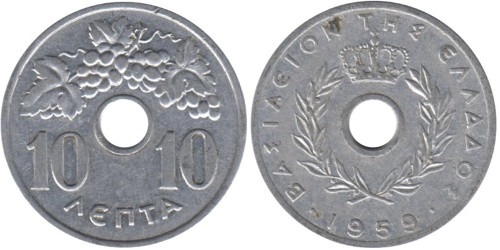 10 лепт 1959 Греция