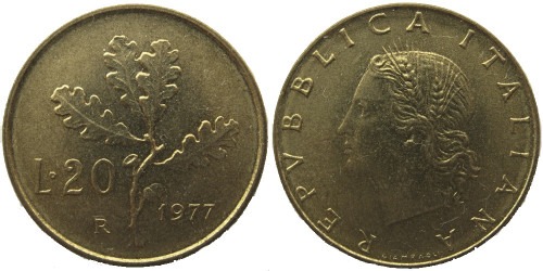 20 лир 1977 Италия