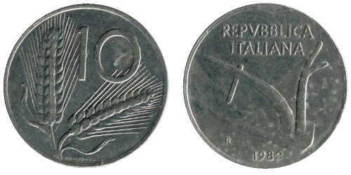 10 лир 1982 Италия