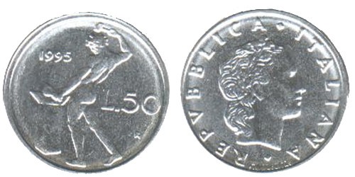 50 лир 1995 Италия