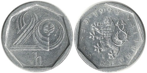 20 геллеров 1995 Чехия