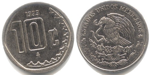 10 сентаво 1993 Мексика