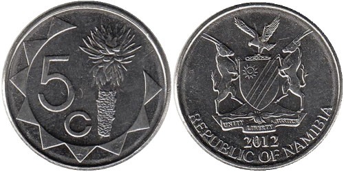 5 центов 2012 Намибия