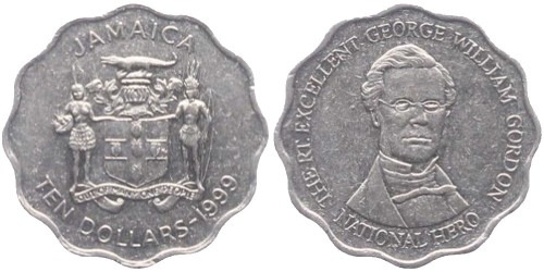 10 долларов 1999 Ямайка