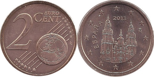 2 евроцента 2013 Испания