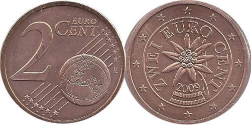 2 евроцента 2009 Австрия