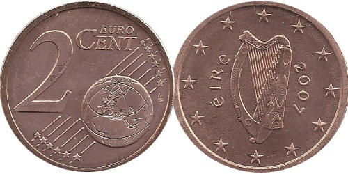 2 евроцента 2007 Ирландия