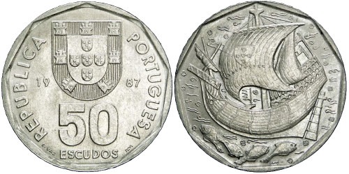 50 эскудо 1987 Португалия