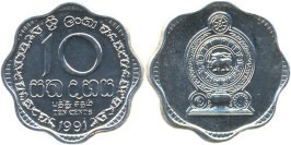 10 центов 1991 Шри-Ланка UNC