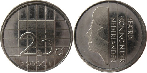 25 центов 2000 Нидерланды