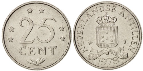25 центов 1978 Нидерландские Антильские острова