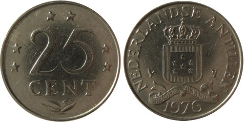 25 центов 1976 Нидерландские Антильские острова