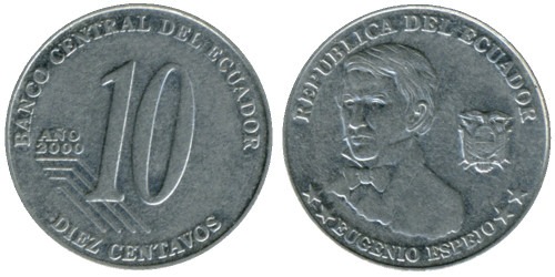 10 сентаво 2000 Эквадор