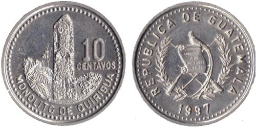 10 сентаво 1997 Гватемала