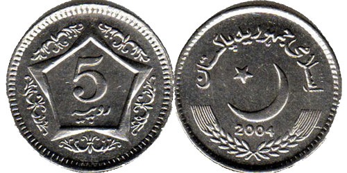 5 рупий 2004 Пакистан