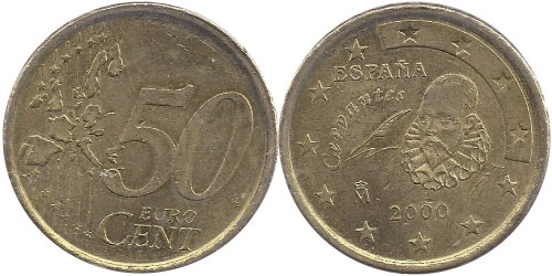50 евроцентов 2000 Испания