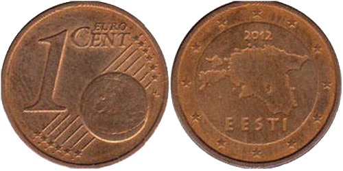 1 евроцент 2012 Эстония