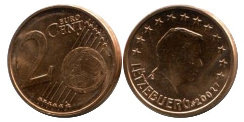 2 евроцента 2002 Люксембург