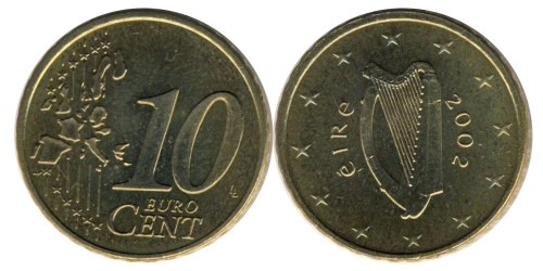 10 евроцентов 2002 Ирландия
