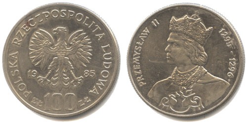 100 злотых 1985 Польша — Пшемысл II