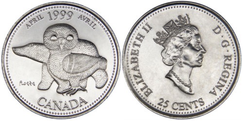 25 центов 1999 Канада — Миллениум — Апрель 1999, Северное наследие