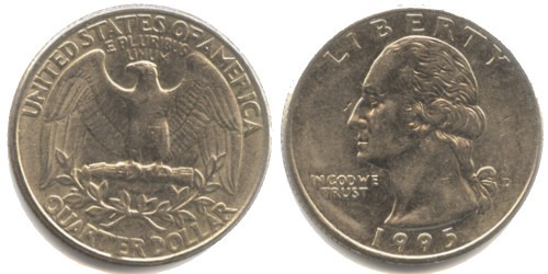 25 центов 1995 D США