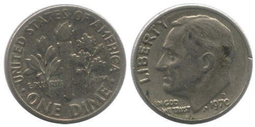10 центов 1970 D США