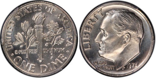 10 центов 1973 США