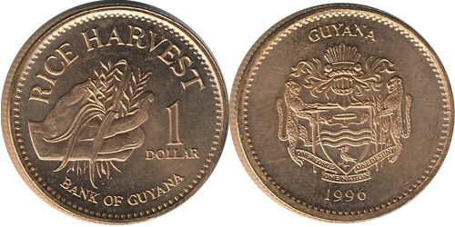 1 доллар 1996 Гайана