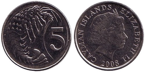5 центов 2008 Каймановы острова UNC