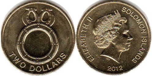 2 доллара 2012 Соломоновы острова