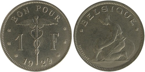 1 франк 1929 Бельгия (FR)