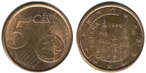 5 евроцентов 1999 Испании