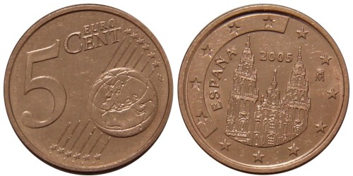 5 евроцентов 2005 Испания