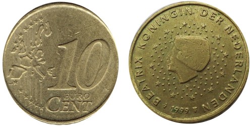 10 евроцентов 1999  Нидерланды