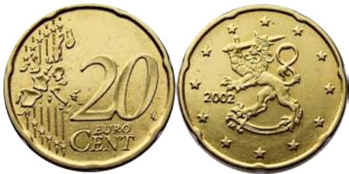 20 евроцентов 2002 Финляндия