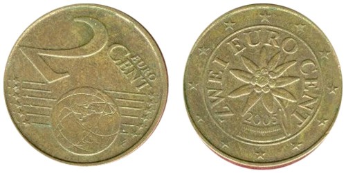 2 евроцента 2005 Австрия