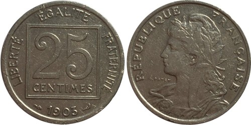 25 сантимов 1903 Франция