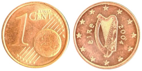 1 евроцент 2004 Ирландия UNC
