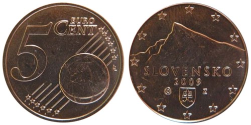 5 евроцентов 2009 Словакии