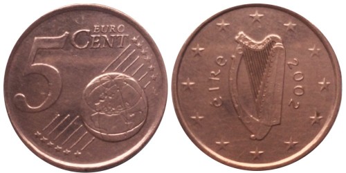 5 евроцентов 2002 Ирландия