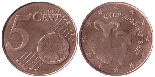 5 евроцента 2008 Кипр