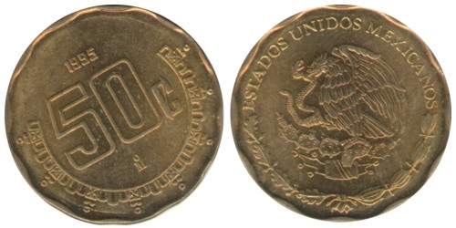 50 сентаво 1995 Мексика
