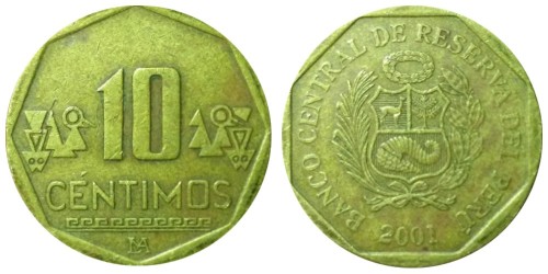 10 сентимо 2001 Перу