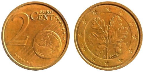 2 евроцента 2006 «G» Германия