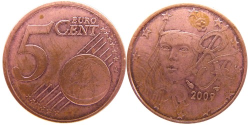 5 евроцентов 2009 Франция