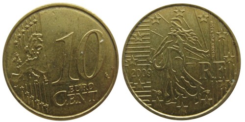 10 евроцентов 2009 Франция