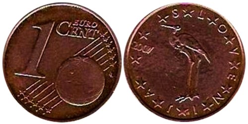 1 евроцент 2007 Словении