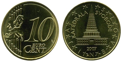 10 евроцента 2007 Словении