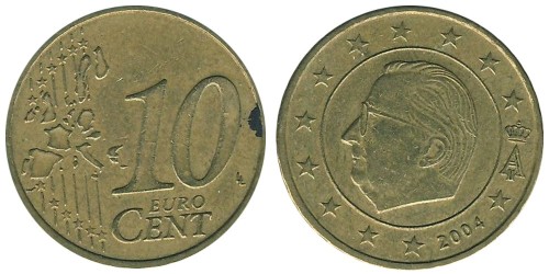 10 евроцентов 2004  Бельгия